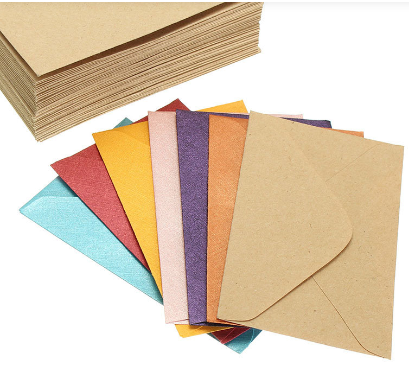 50Pcs Colorful Retro Blank Mini Paper Envelopes